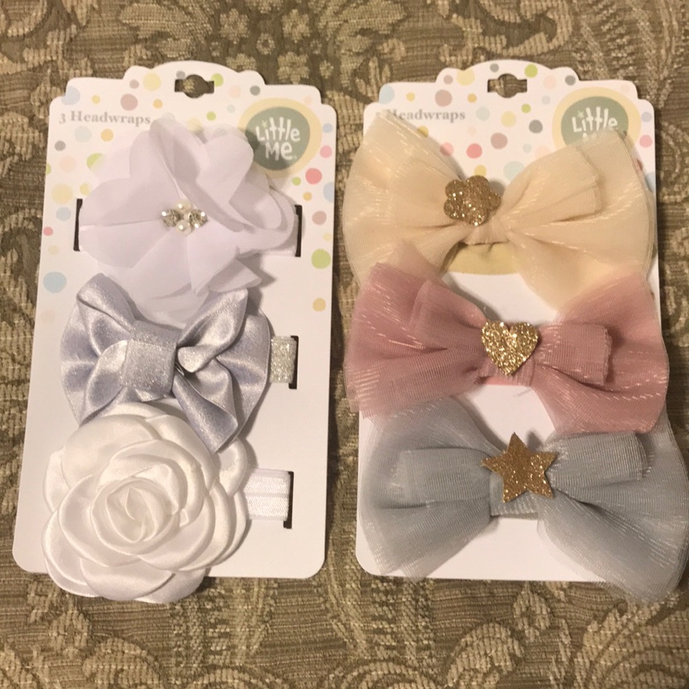 NWT 2pk of 3pc baby hair accessories